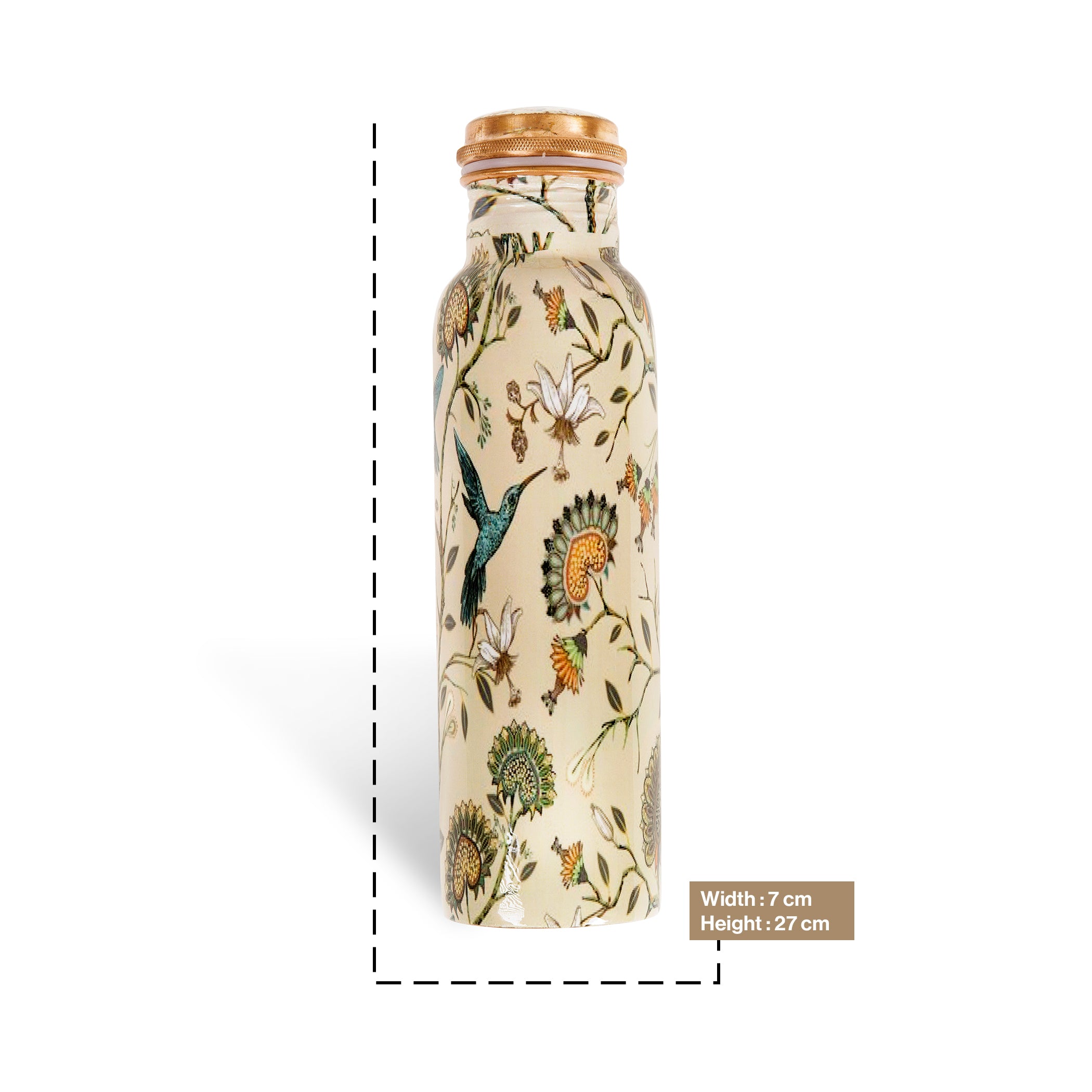 Meenakari Printed Copper Water Bottle