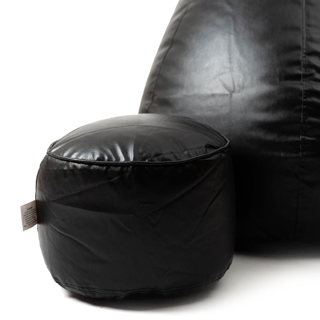 Tear Drop Bean Bag with Footrest | 4XL | Filled