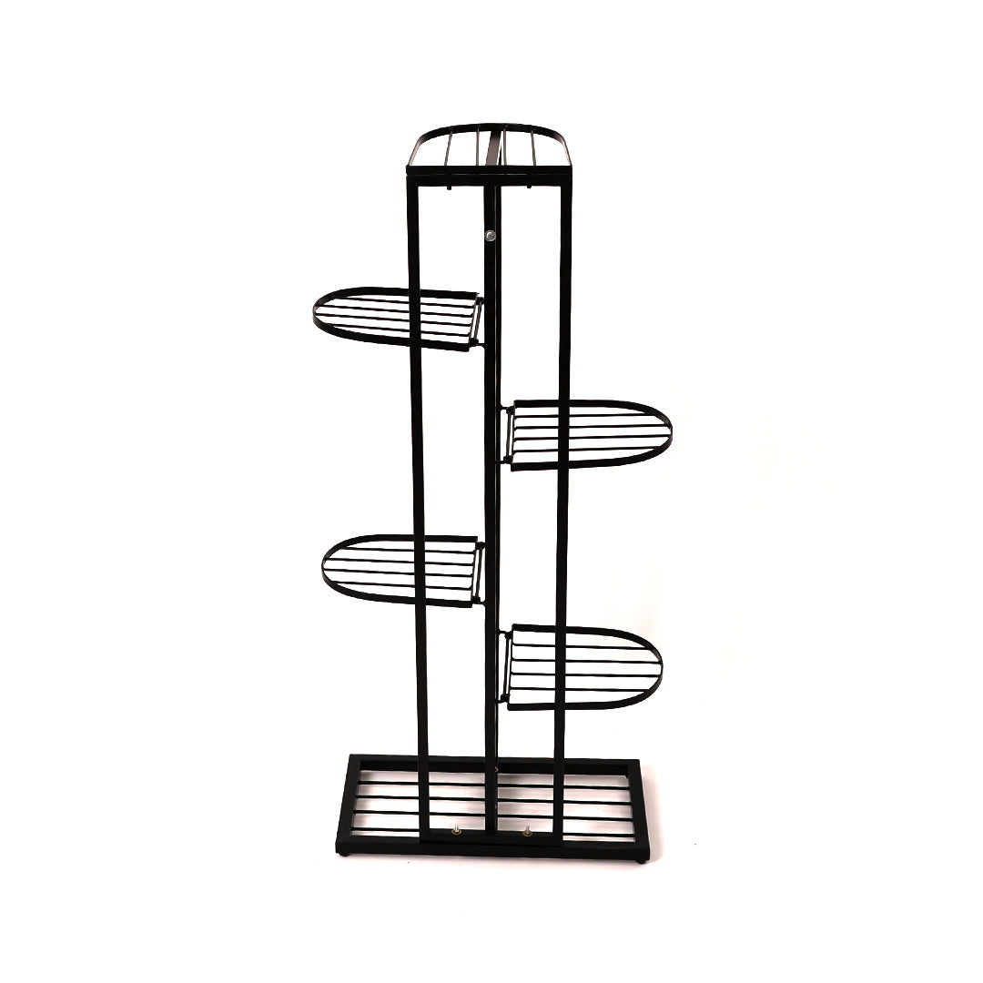 6 Tier Iron Metal Plant Display - Black