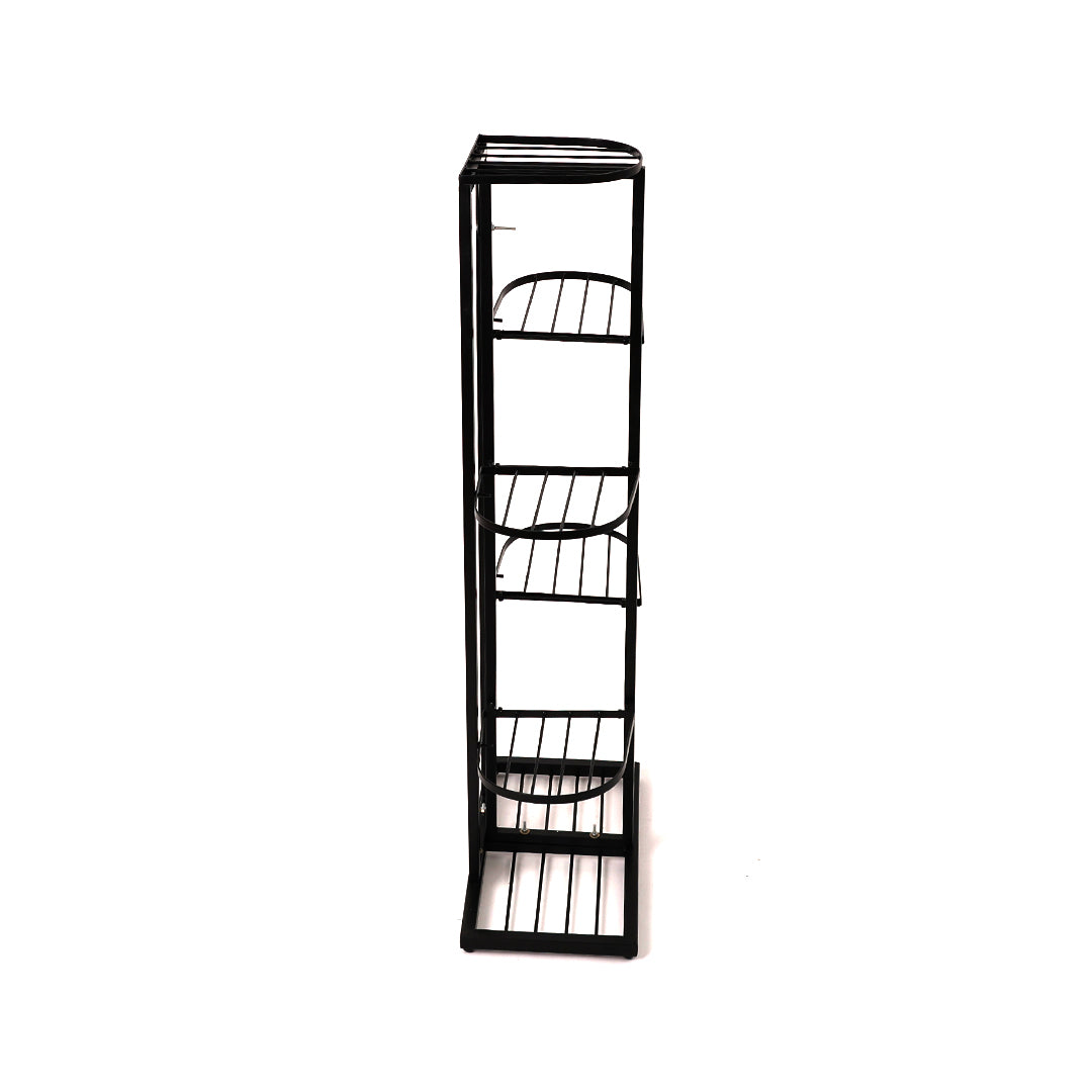 6 Tier Iron Metal Plant Display - Black