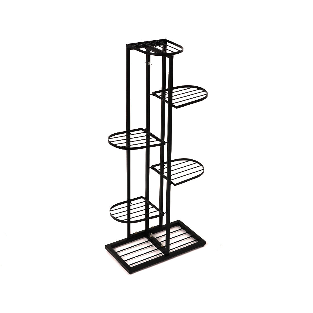 6 Tier Iron Metal Plant Display - Black