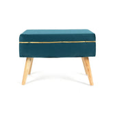 Velvet Oval Bench Set Of 2 in Powder Blue