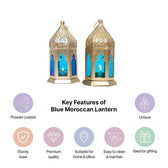 Blue Moroccan Lantern set of 2