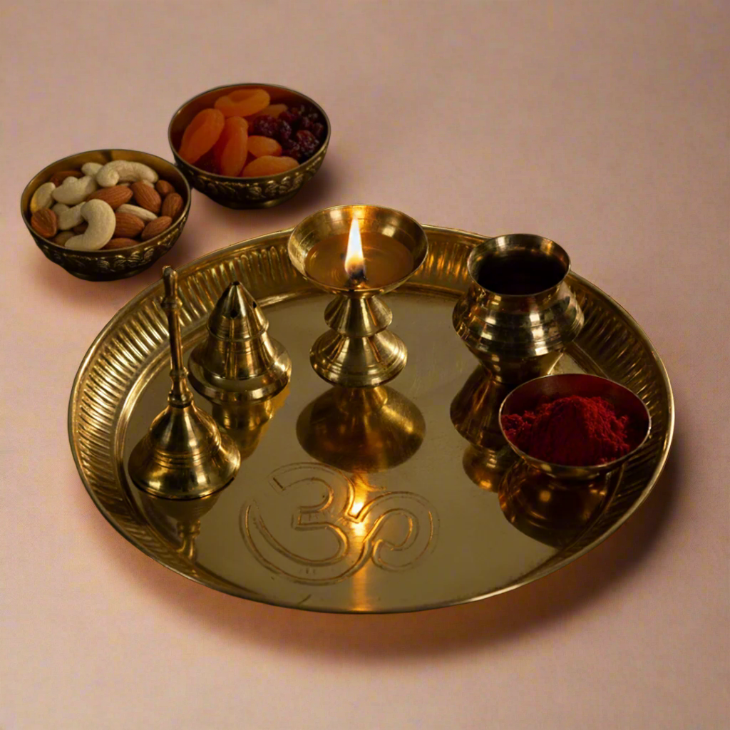 Brass Puja Thali Set