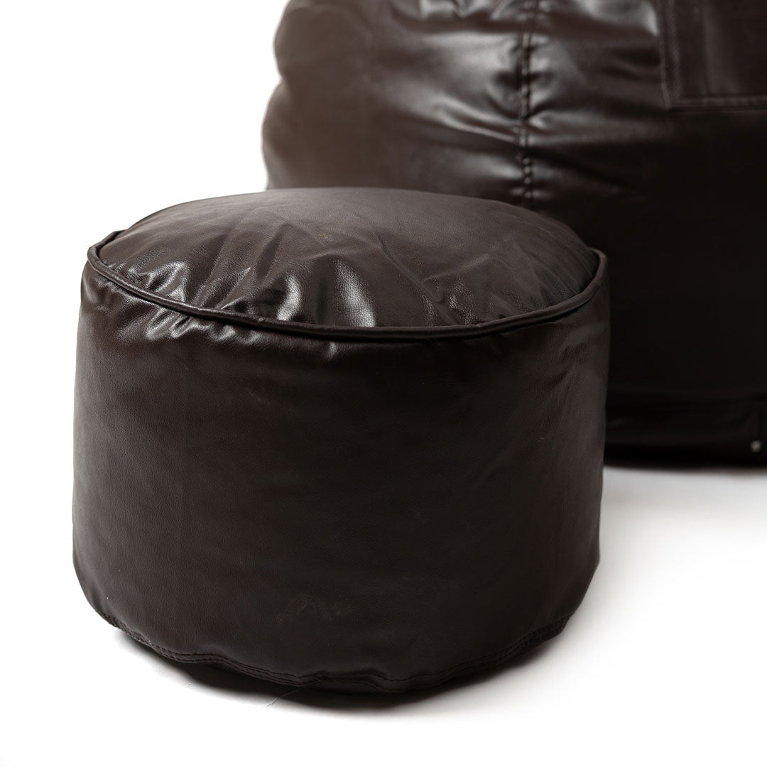 Tear Drop Bean Bag with Footrest | 4XL | Filled