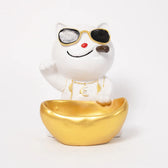 Decorative Cat Smoking Statue