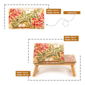 Mango Wood Handmade Folding Laptop Table in Yellow Mosaic with Epoxy Resin