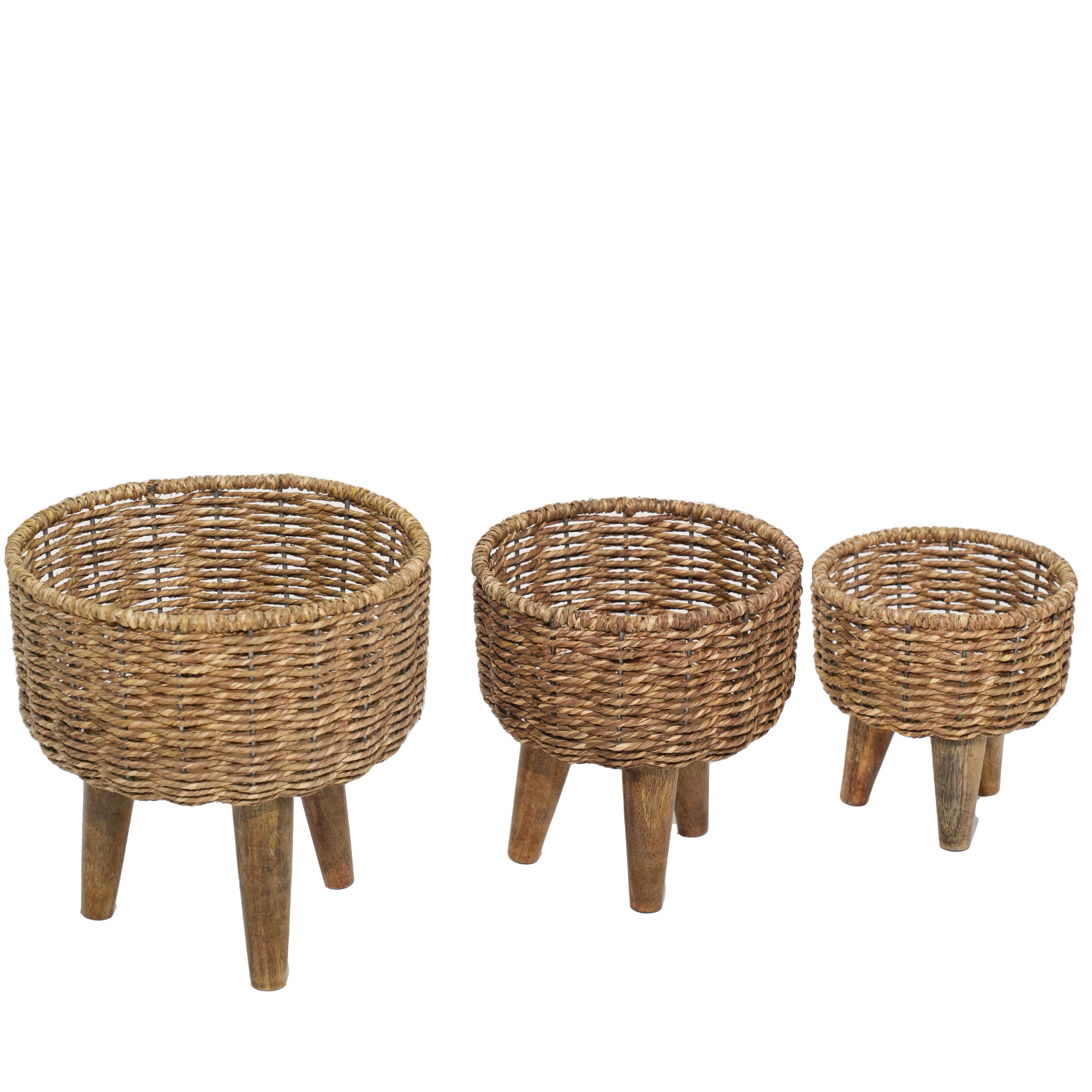 Woven Planter Stand Set of 3
