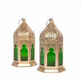 Emerald Moroccan Lanterns Set of 2
