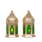 Emerald Moroccan Lanterns Set of 2