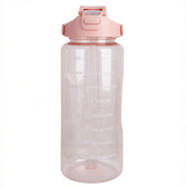 Premium Transparent Motivational Water Bottle in Pink