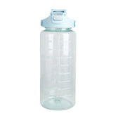 Premium Transparent Motivational Water Bottle in Sky Blue