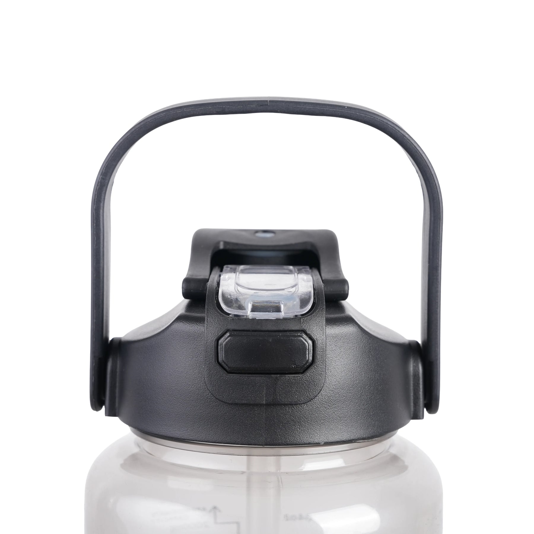 Premium Transparent Motivational Water Bottle in Black