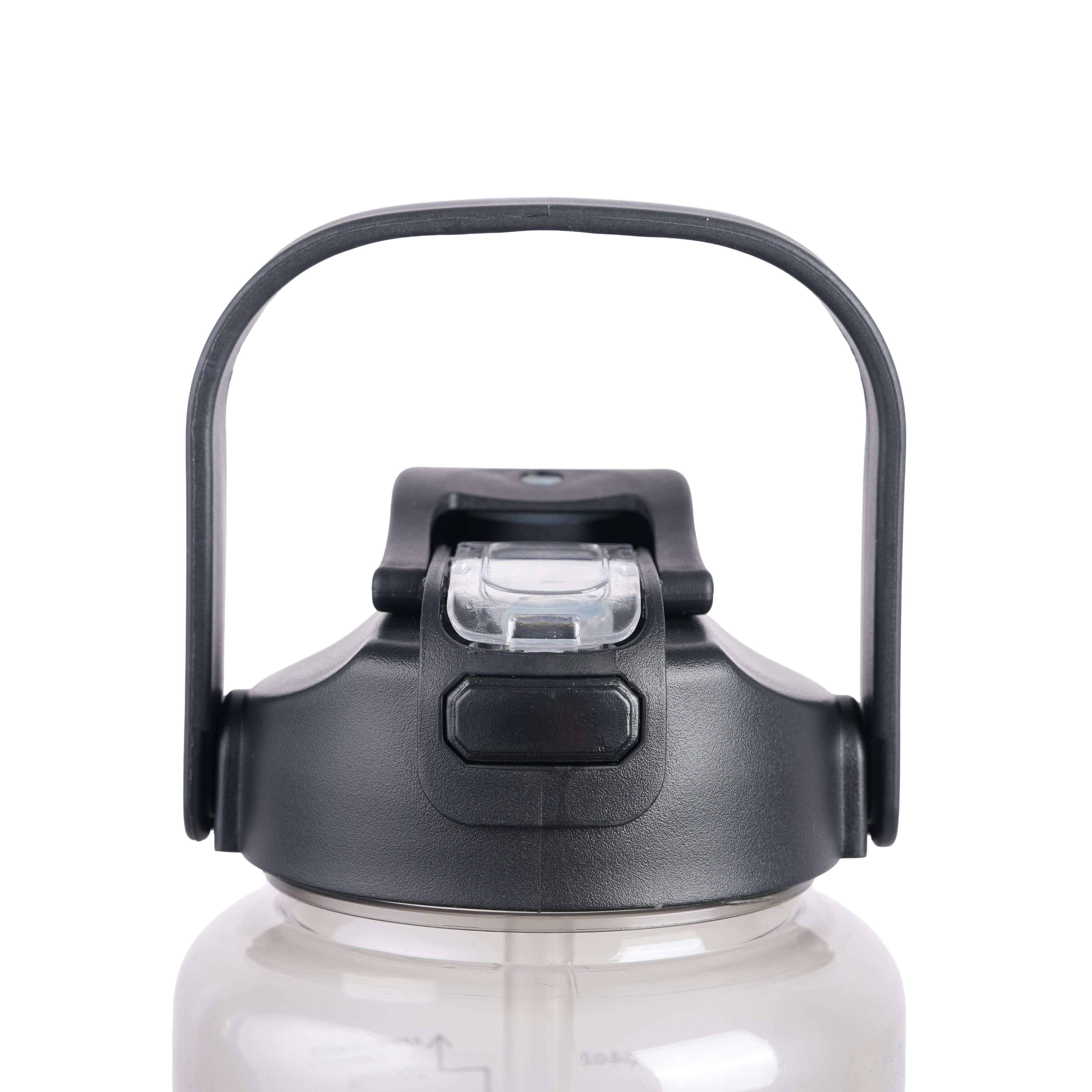 Premium Transparent Motivational Water Bottle in Black