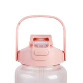 Premium Transparent Motivational Water Bottle in Pink