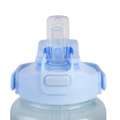 Premium Transparent Motivational Water Bottle in Deep Blue