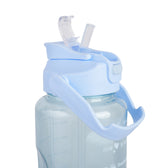 Premium Transparent Motivational Water Bottle in Deep Blue