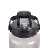 Premium Transparent Motivational Water Bottle in Black