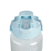 Premium Transparent Motivational Water Bottle in Sky Blue