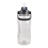Premium Transparent Motivational Water Bottle in Black