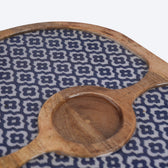 Oval Wood Tray with Dip Platter