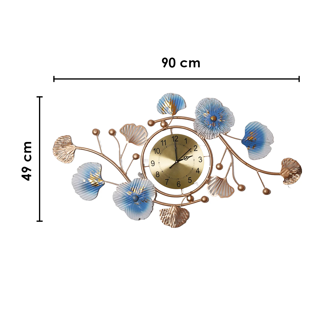 Decorative Floral Metal Wall Clock