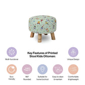 Kids Printed Round Ottoman Stool in Doraemon Edition