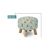 Kids Printed Round Ottoman Stool in Doraemon Edition