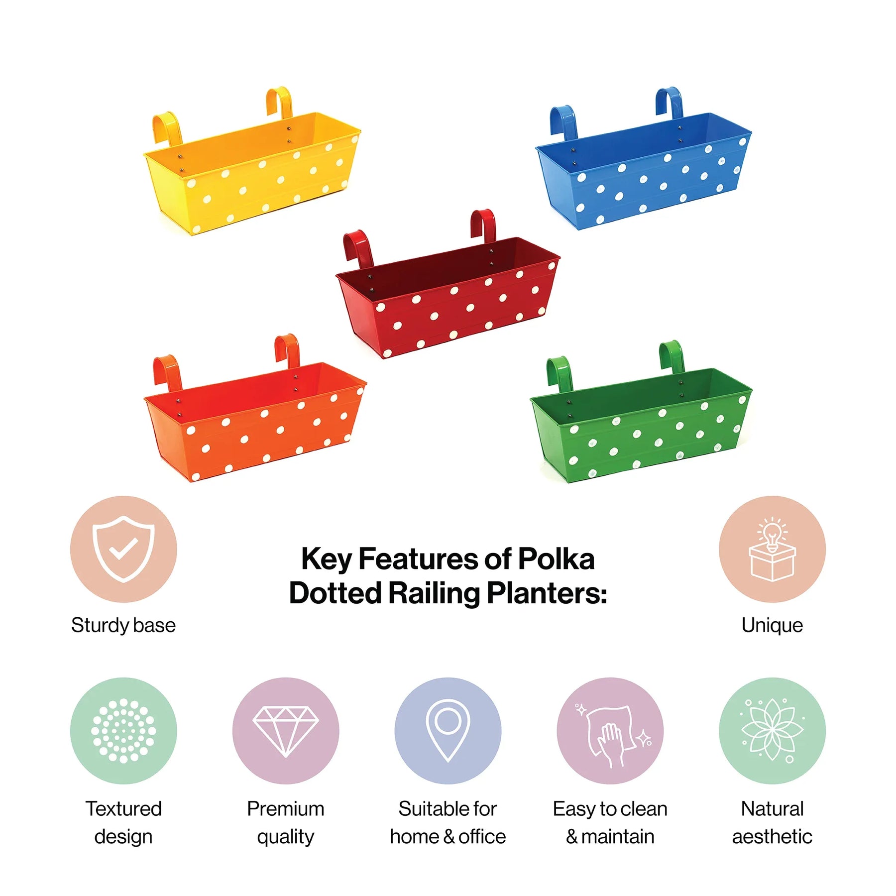 Hanging Planter Box-Set of 5