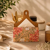 Decorative Mango Wood Tissue Holder with Mosaic Design