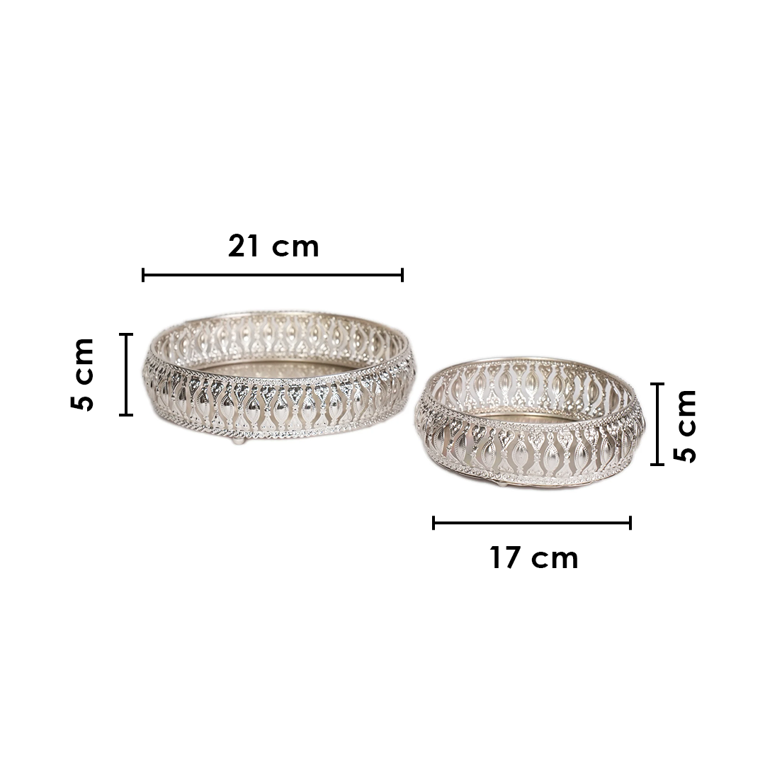 German Silver Serving Trays Set of 2