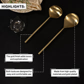 Stainless Steel Gold Serving Spoon Set of 2