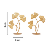Gold Ginkgo Table Decor Set of 2