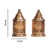 Golden Filigree Tea Light Holders Set of 2