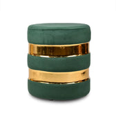 Ottoman Drum Stool Green 2