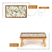Mango Wood Handmade Fixed Tropical Laptop Table with Epoxy Resin