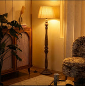 Heritage Wooden Floor Lamp with Shade
