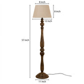 Heritage Wooden Floor Lamp with Shade