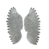 Angel Wings In Silver Metal Wall Art For Wall Decor In Living Room
