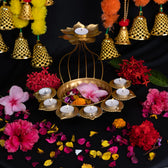 Lotus Urli Diya-2 Layer Stand