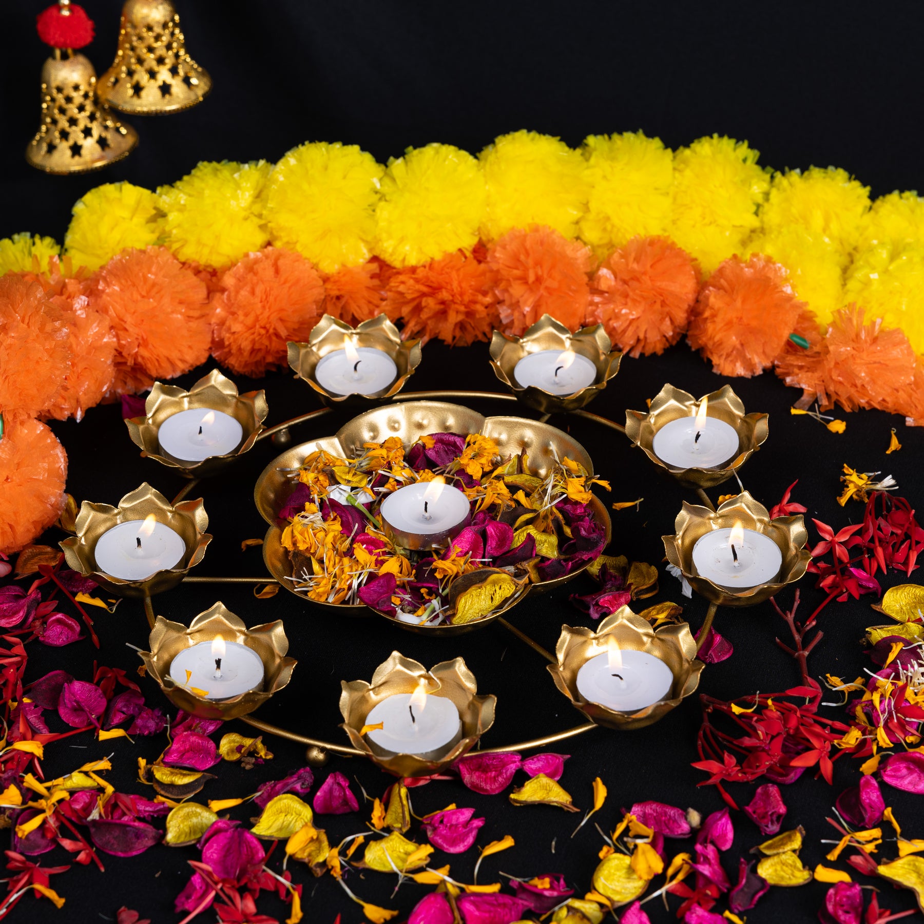 Flower Diya Urli Stand