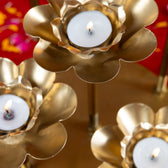 Brass Lotus Diya Stand