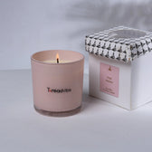 Threadvibe Living Natural Wax Scented Candle Jar In Pink Peony