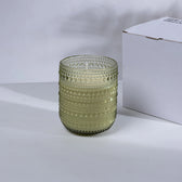 Threadvibe Living Natural Wax Scented Candle Glass Jar In Lite Yellow
