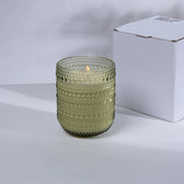 Threadvibe Living Natural Wax Scented Candle Glass Jar In Lite Yellow