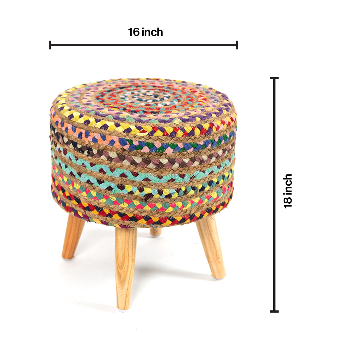 Jute Stool Chindi