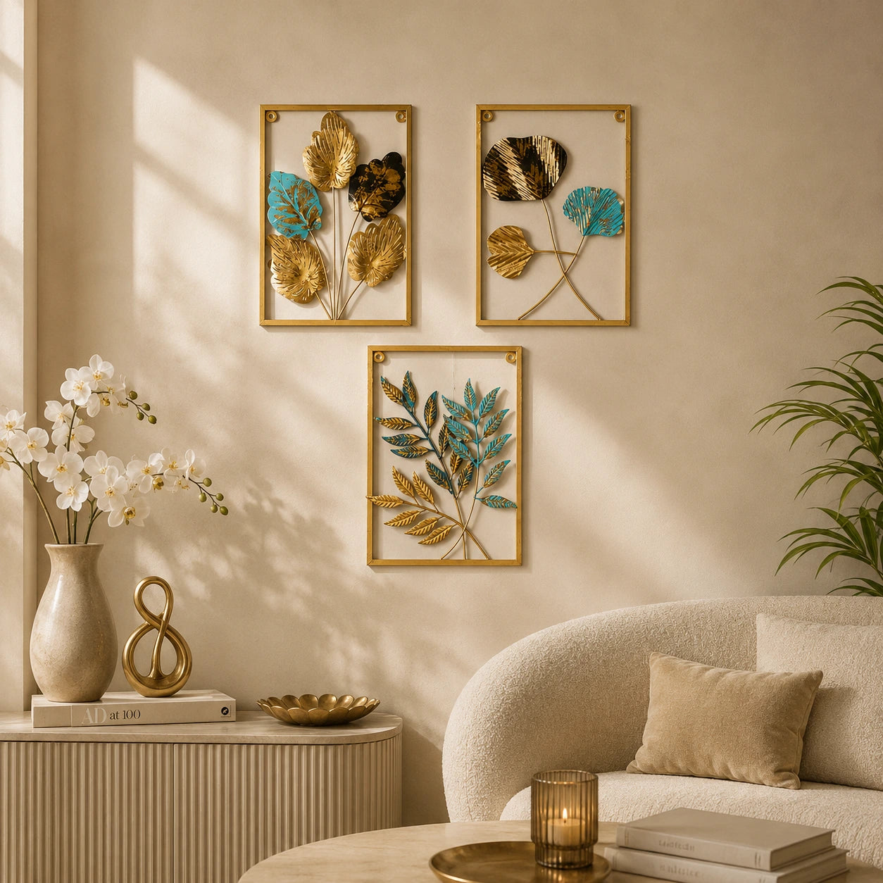 Leaf Metal Wall Decor Set of 3