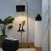 Antique Brass Metal Floor Lamp with Shade Bedroom
