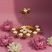 Lotus Urli Diya-2 Layer Stand