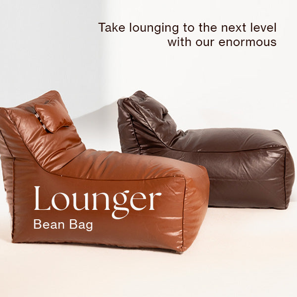 Leather Bean Bag Lounger with beans